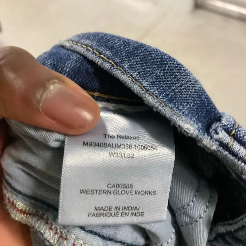 y2k western silver Jeans 33x32